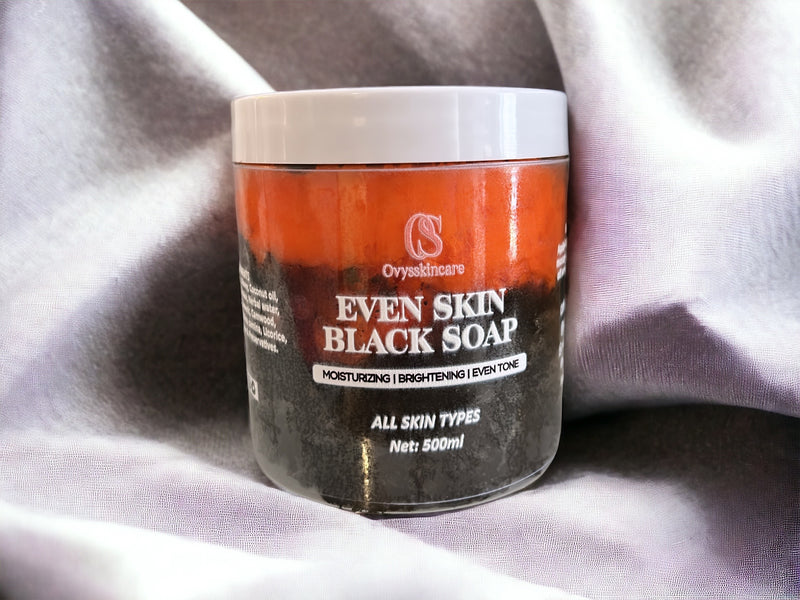 Even skin black soap