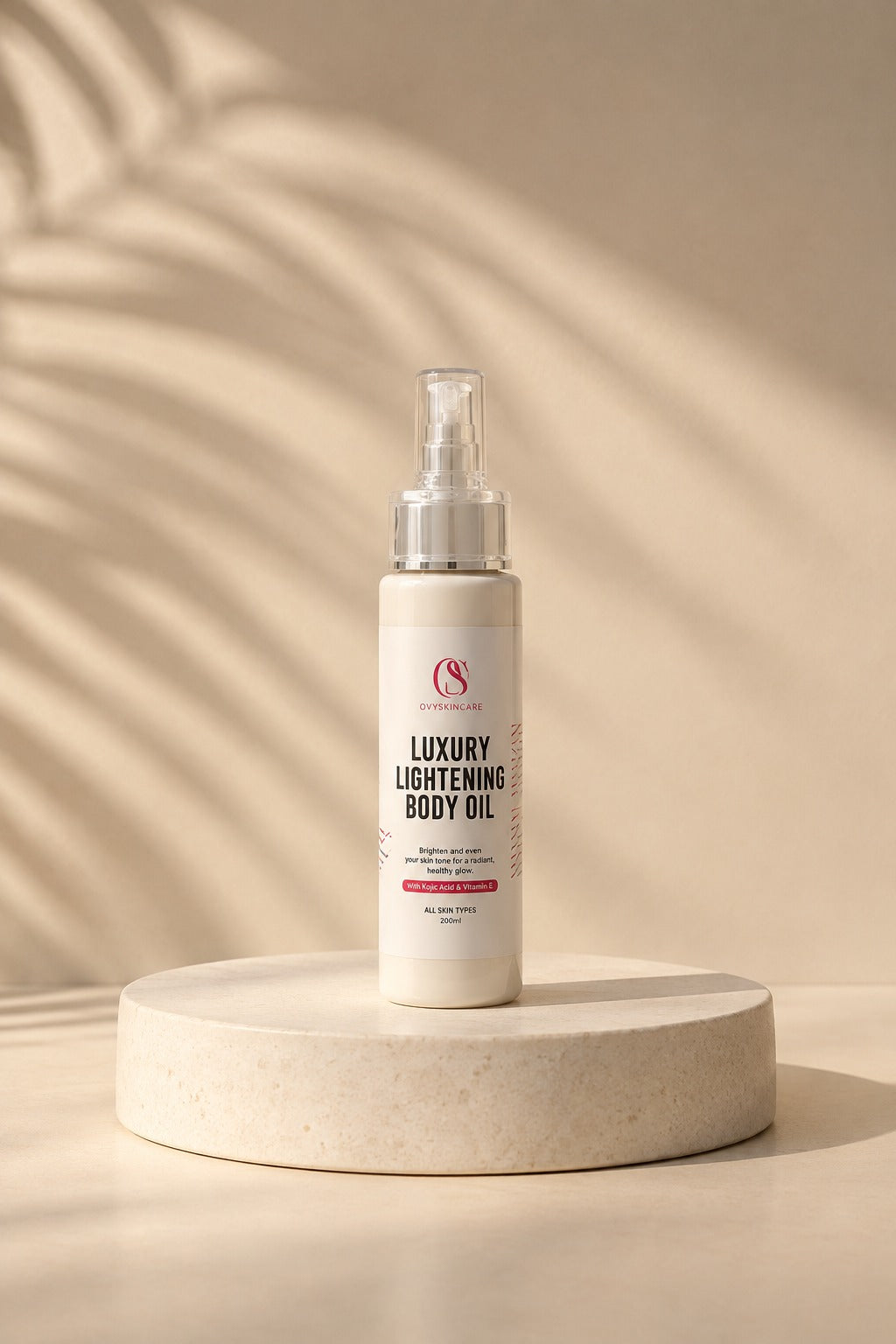 Luxury white lightening body oil