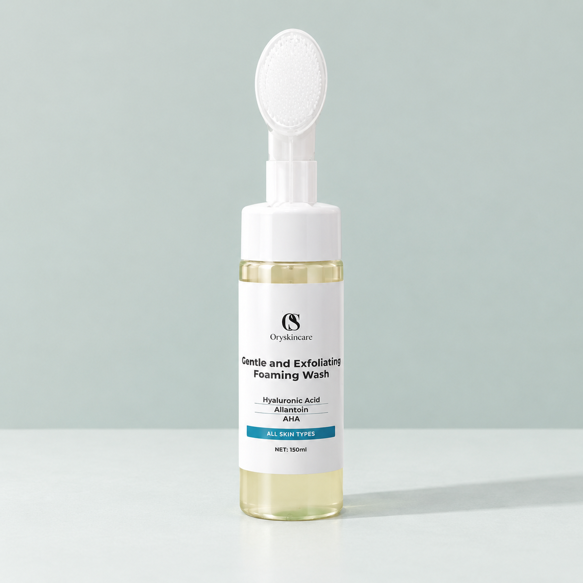 Gentle face wash with brush
