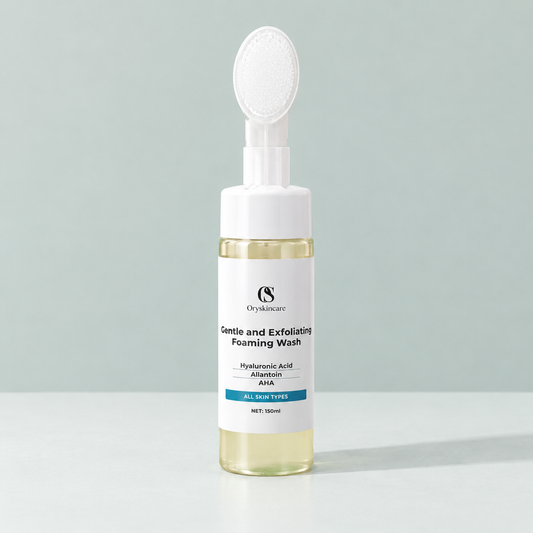 Gentle face wash with brush